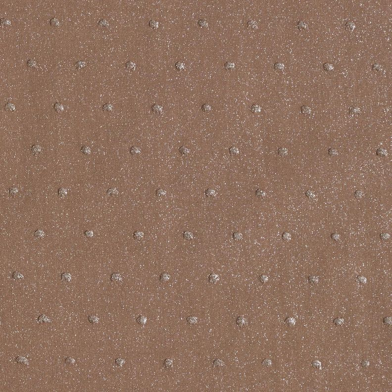 Bomuldsbatist dobby glimmer – kastaniebrun,  image number 1