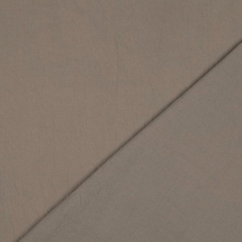 Bomuldsstof Kr&oslash;llet forvasket &ndash; m&oslash;rk taupe,  image number 3