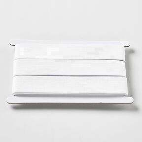 Glat gummibånd [3 m | 25 mm] – hvid, 