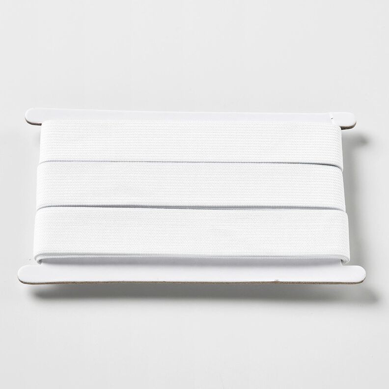 Glat gummibånd [3 m | 25 mm] – hvid,  image number 1