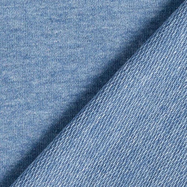 French Terry Fint Melleret – jeansblå/grå,  image number 5