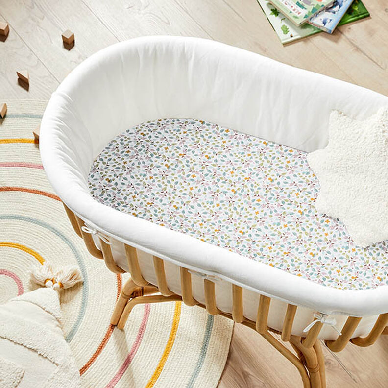 Cretonne små grene – hvid,  image number 6