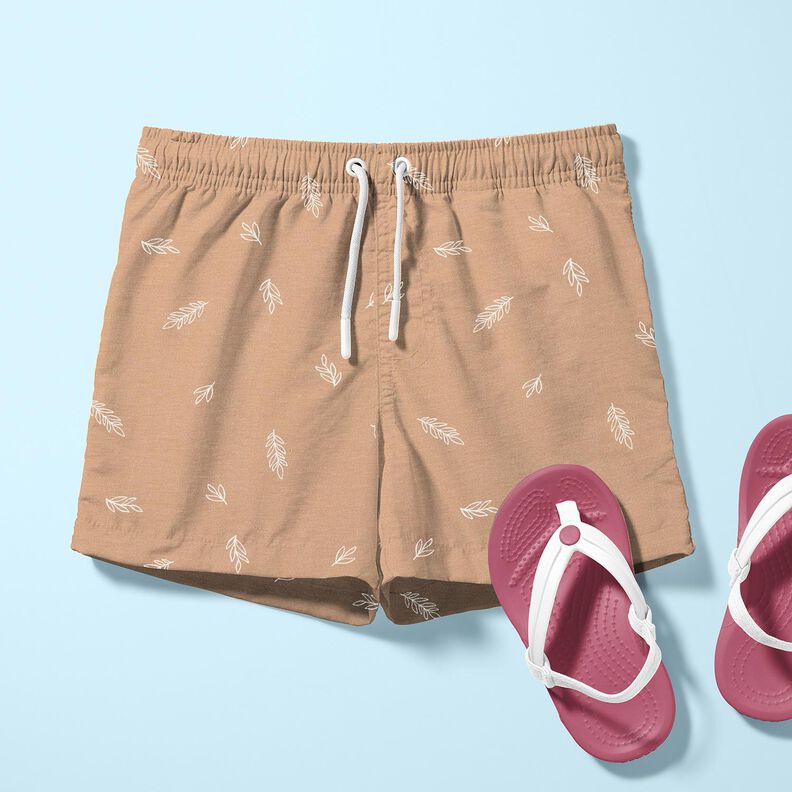 Bomuldsjersey blade – lysebrun,  image number 5