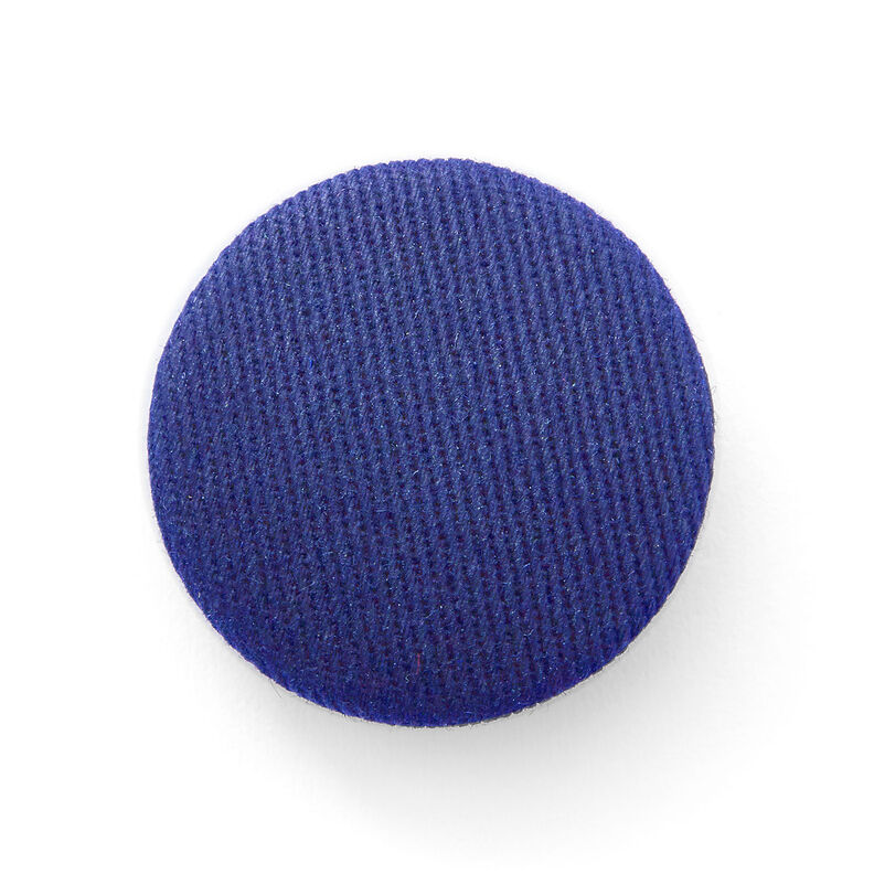 Betrukket knap, Bomuldskiper – kongeblå,  image number 1