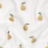 Musselin/Dobbelt-Crincle stof Pære Digitaltryk | Poppy Fabrics – hvid/guloliven,  thumbnail number 2
