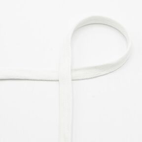 Flad kordel Hættetrøje Bomuld [15 mm] – hvid, 