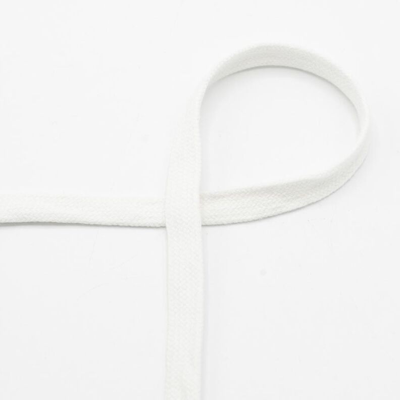Flad kordel Hættetrøje Bomuld [15 mm] – hvid,  image number 1