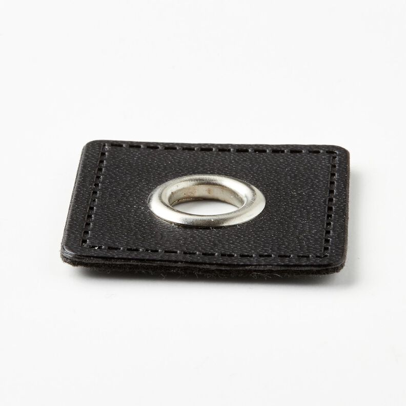 Øskenlap [30 x 30 mm] – sort/sølv metallic,  image number 2