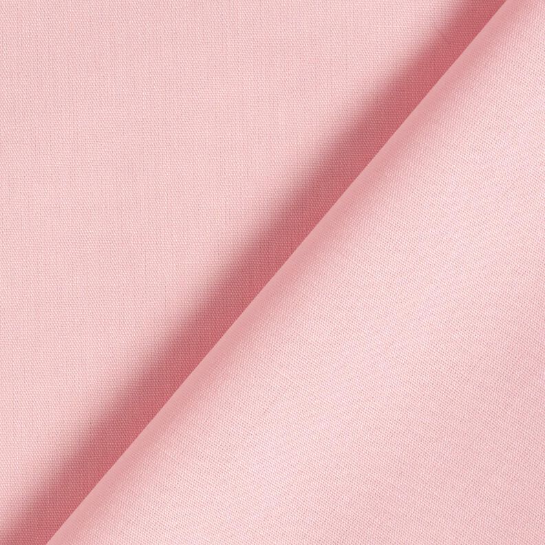 Bomuldspoplin Ensfarvet – lys rosa,  image number 3