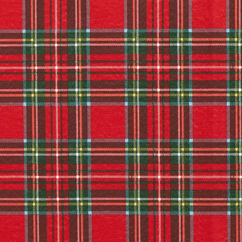 Dekorationsstof Canvas skotskternet – rød/Mørkegrøn,  image number 1