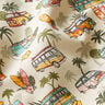 Bomuldsstof Cretonne Roadtrip Surf – beige,  thumbnail number 2