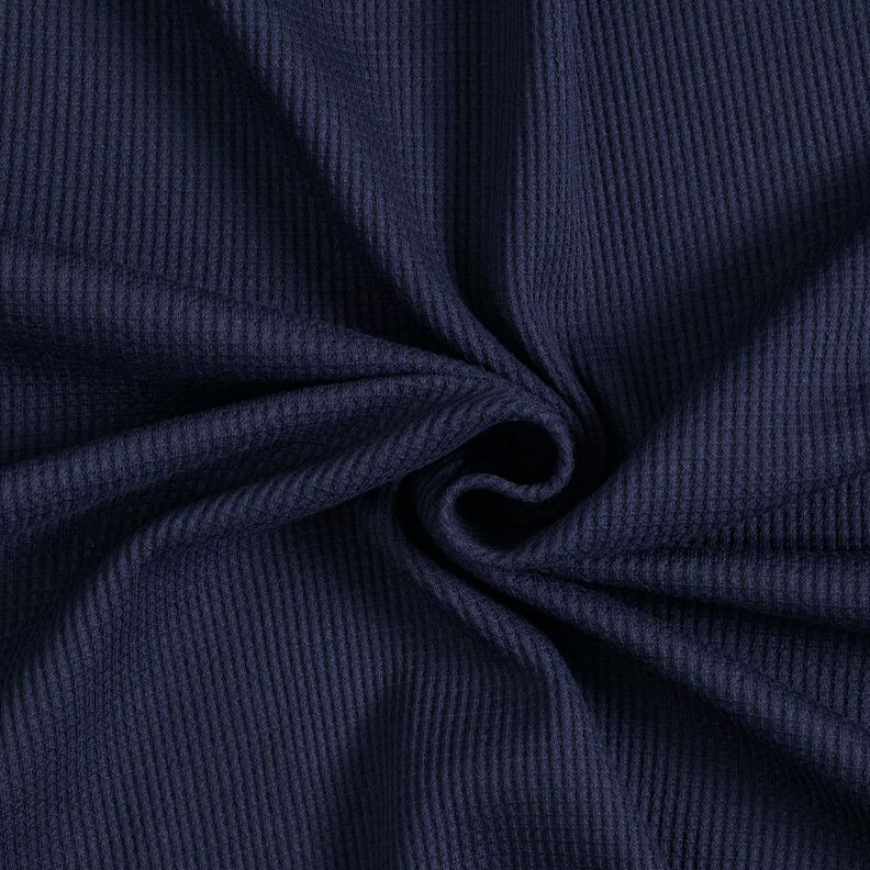Vaflet jersey Ensfarvet – natblå,  image number 1