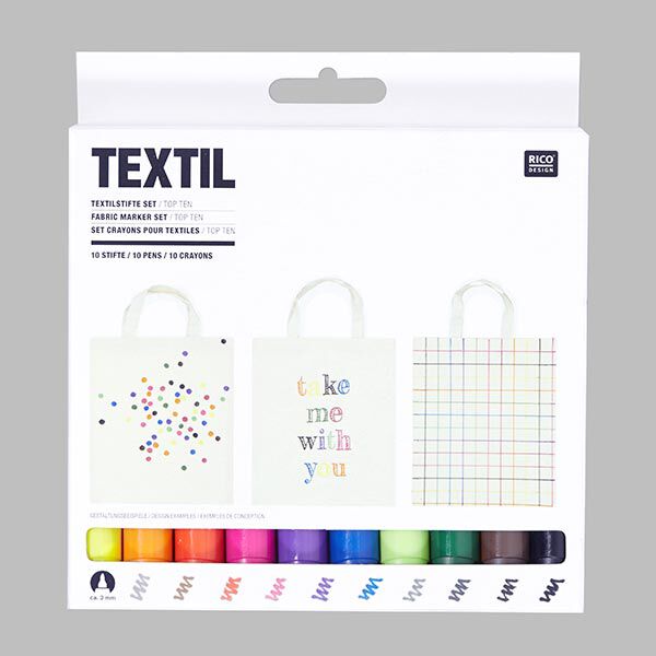 Sæt med tekstilstifter »Top 10« | RICO DESIGN,  image number 1
