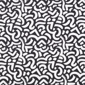 Viskosestof Abstrakte bølgelinjer – sort/hvid, 