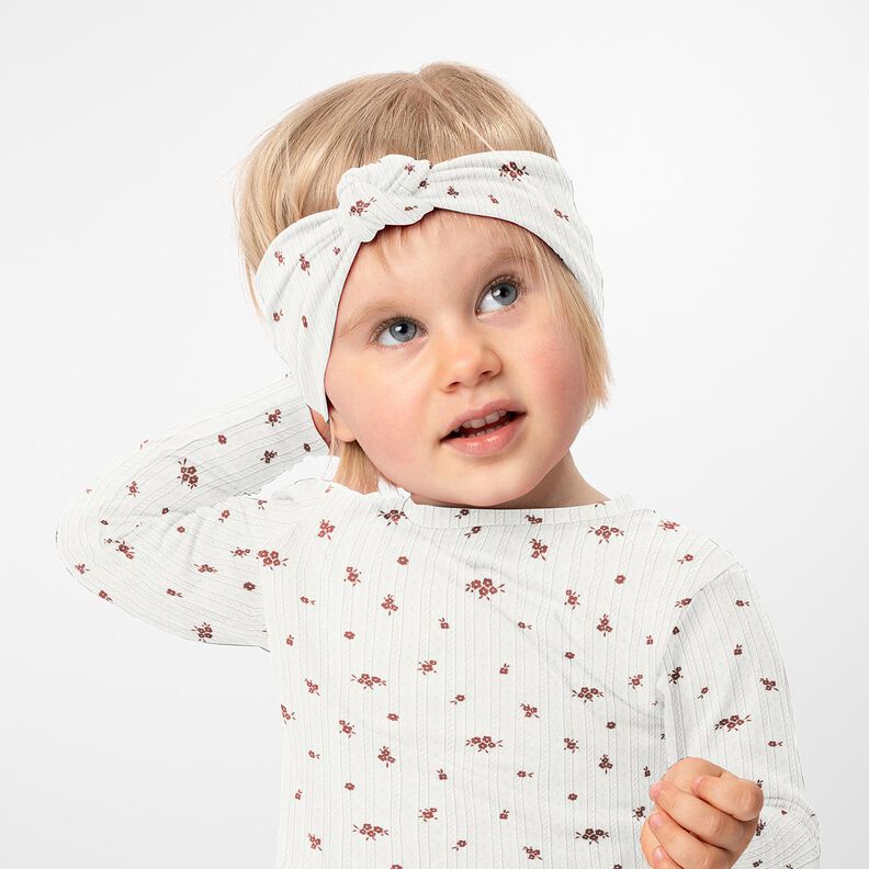 Ajour Bomuldsjersey Landhusblomster – elfenben,  image number 6