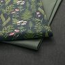 Outdoor stof Canvas blade og blomster – mørkegrøn/pastelviolet,  thumbnail number 5