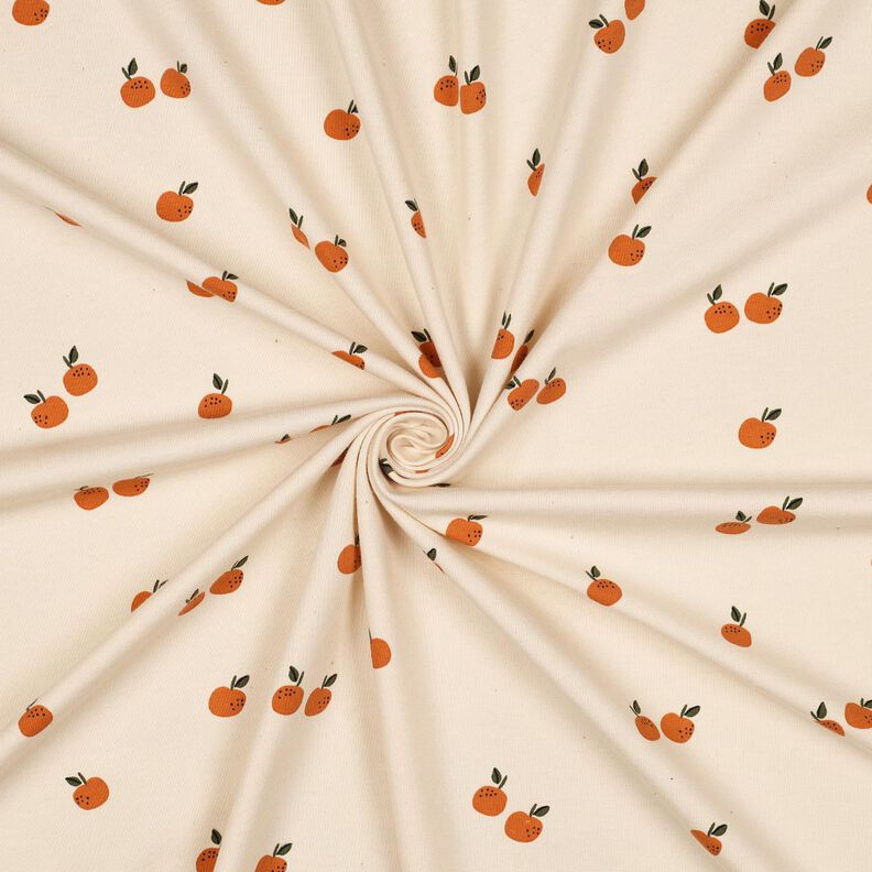 GOTS Bomuldsjersey appelsiner | Poppy Fabrics – lysebeige/karamel,  image number 3