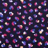Babyfløjl farverige leopardpletter | Poppy Fabrics – marineblå,  thumbnail number 1