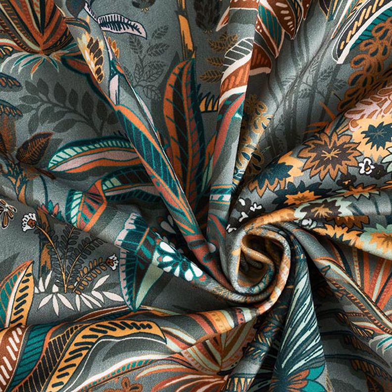 Dekorationsfløjl eksotiske planter – mørk fyr,  image number 4