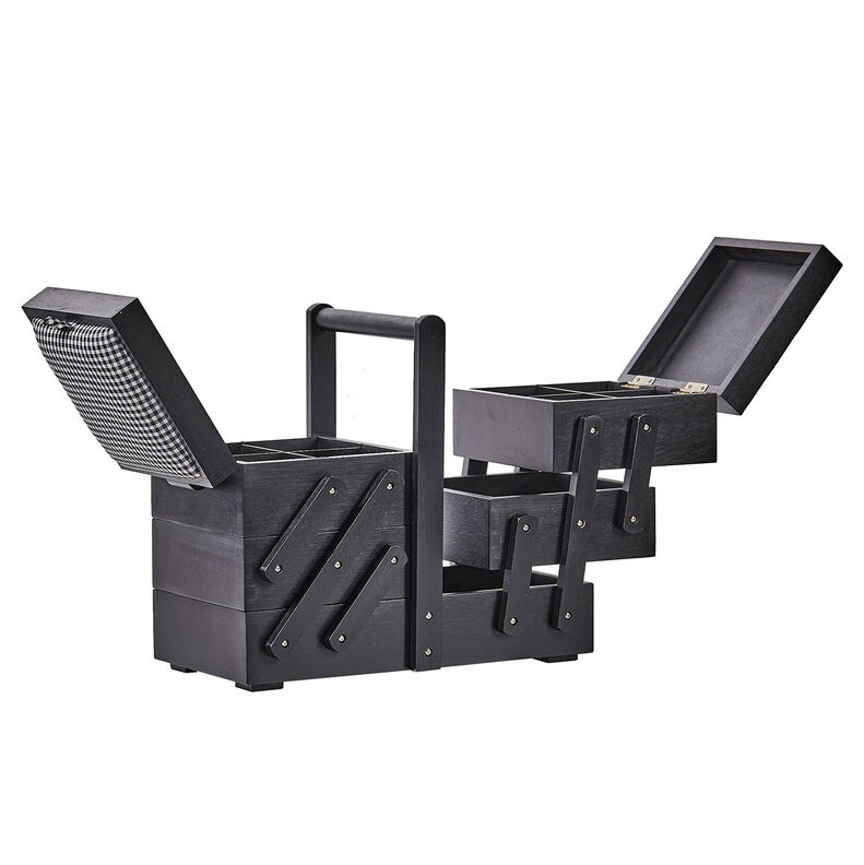 Sykasse Træ [36 x 19 x 30 cm] | Prym – sort,  image number 2