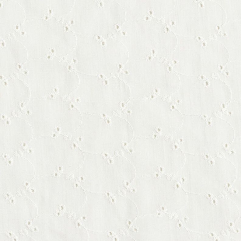 Hulbroderi sarte blomster &ndash; hvid,  image number 1