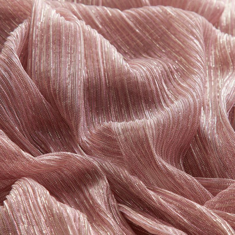 Gennemsigtig plissé glitterstriber – rosa,  image number 6