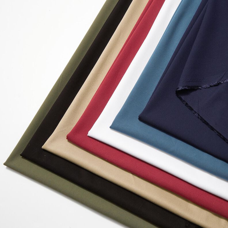 Viskose Stretch Ensfarvet – anemone,  image number 5