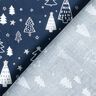 Bomuldsstof Poplin Små juletræer – marineblå/hvid,  thumbnail number 4