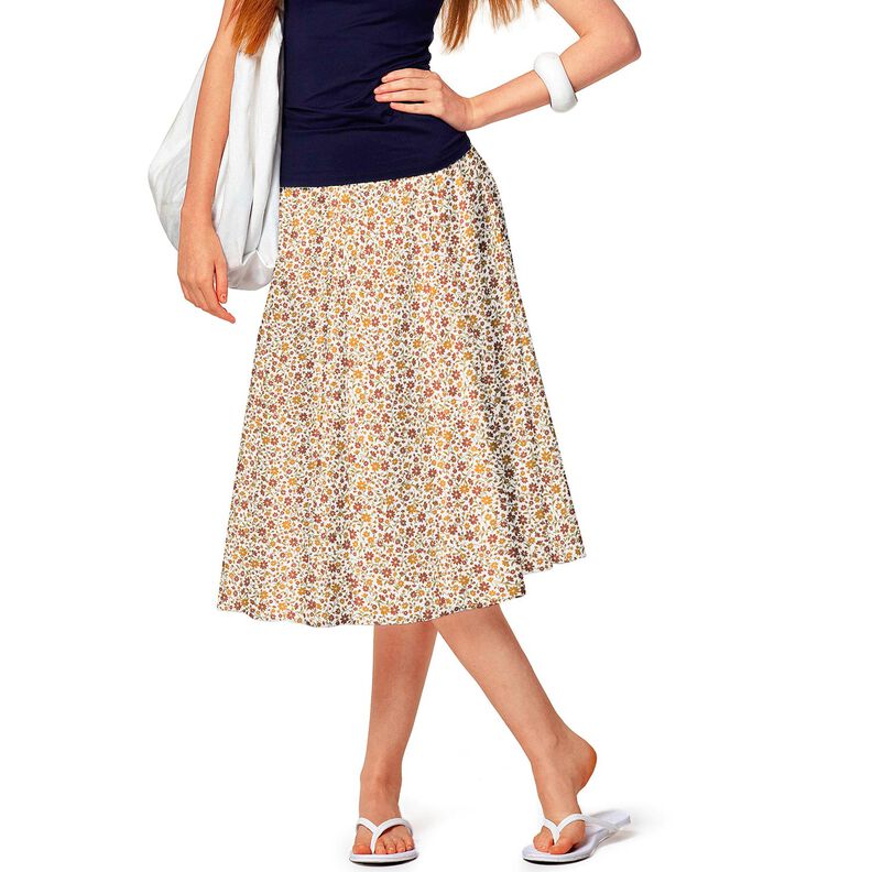 Bomuldspoplin Efterårsblomster – hvid/bourgogne-farvet,  image number 6