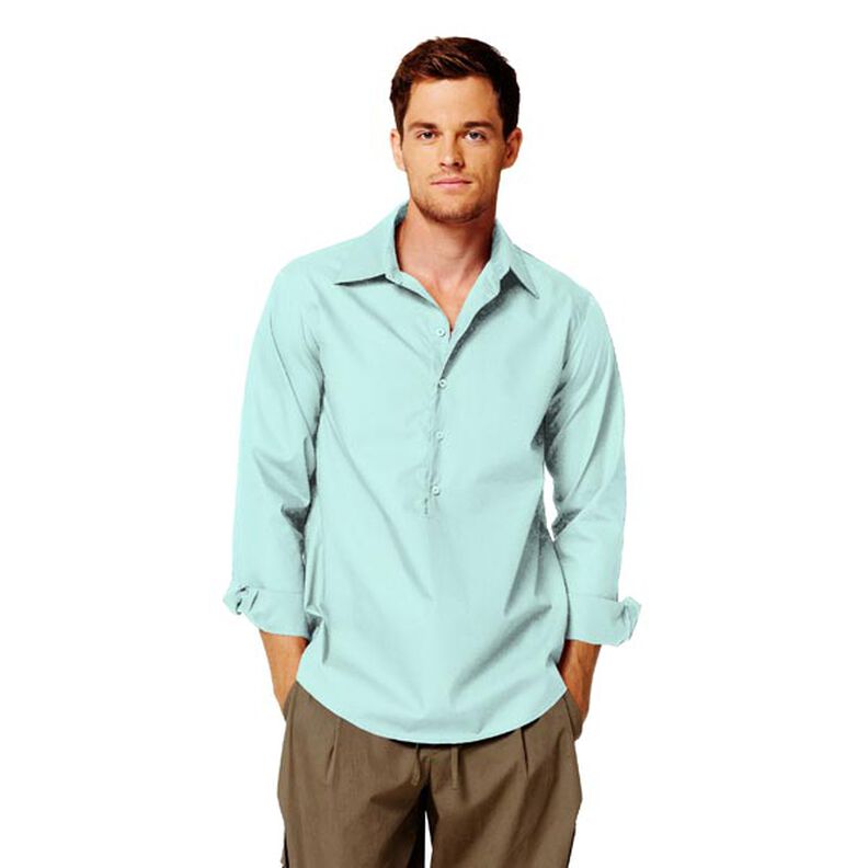 Bomuldspoplin Ensfarvet – mint,  image number 7