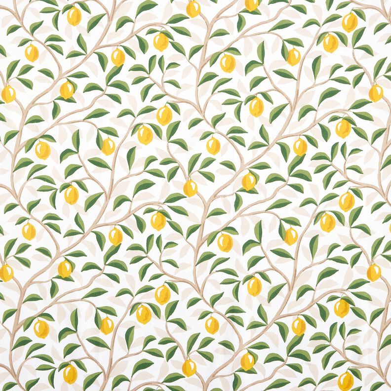 Imprægneret voksdug malede citroner – hvid/Citrongul,  image number 1