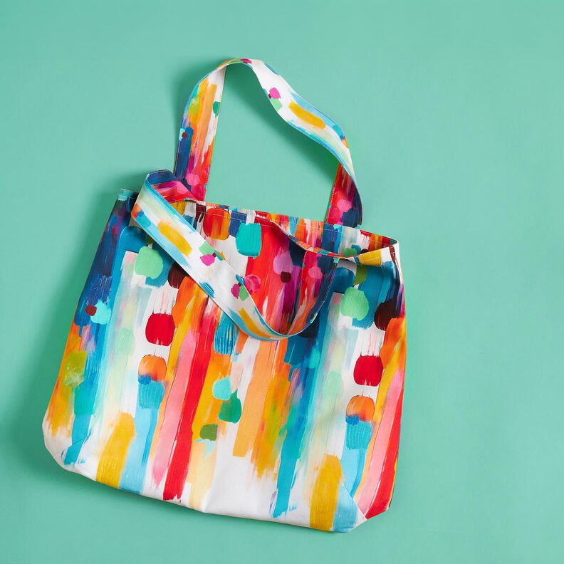 Tasker Panel Canvas Farverige valmueblomster – sort-blå/ildrød,  image number 9