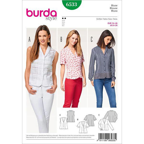 Bluse, Burda 6533,  image number 1