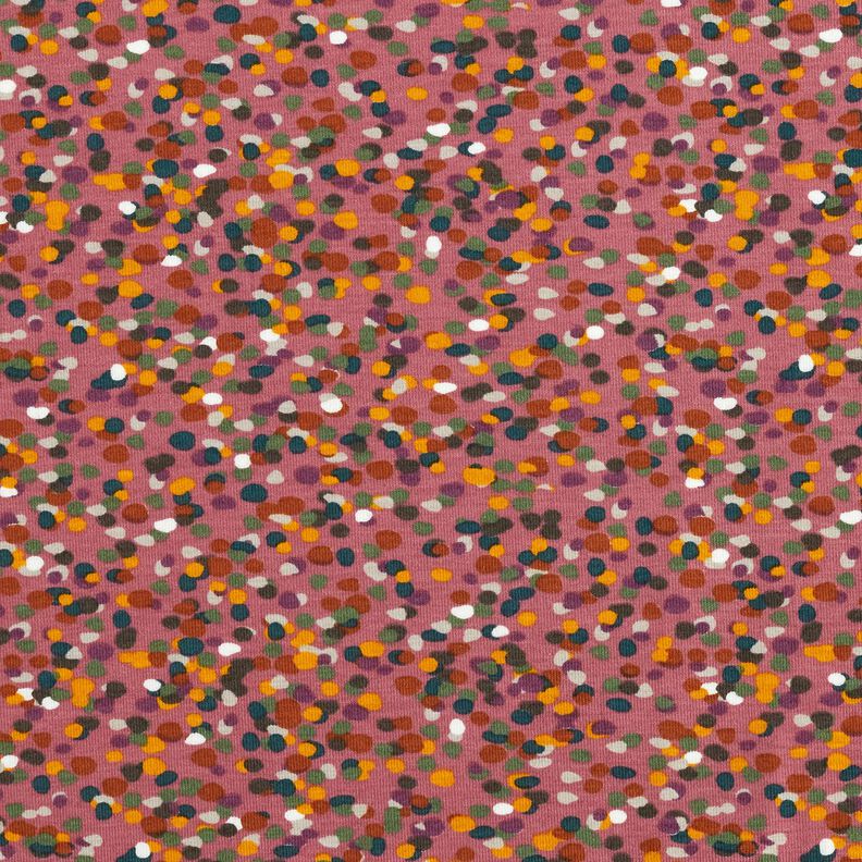 Bomuldsjersey farverig konfetti – malve/pinje,  image number 1