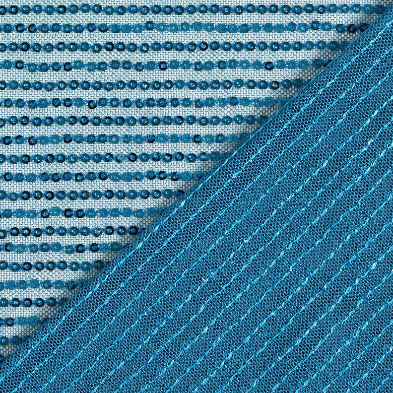 Pailletstof striber på langs – marineblå,  image number 4