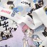 Bomuldsjersey manga-verden Digitaltryk – sølvgrå,  thumbnail number 3