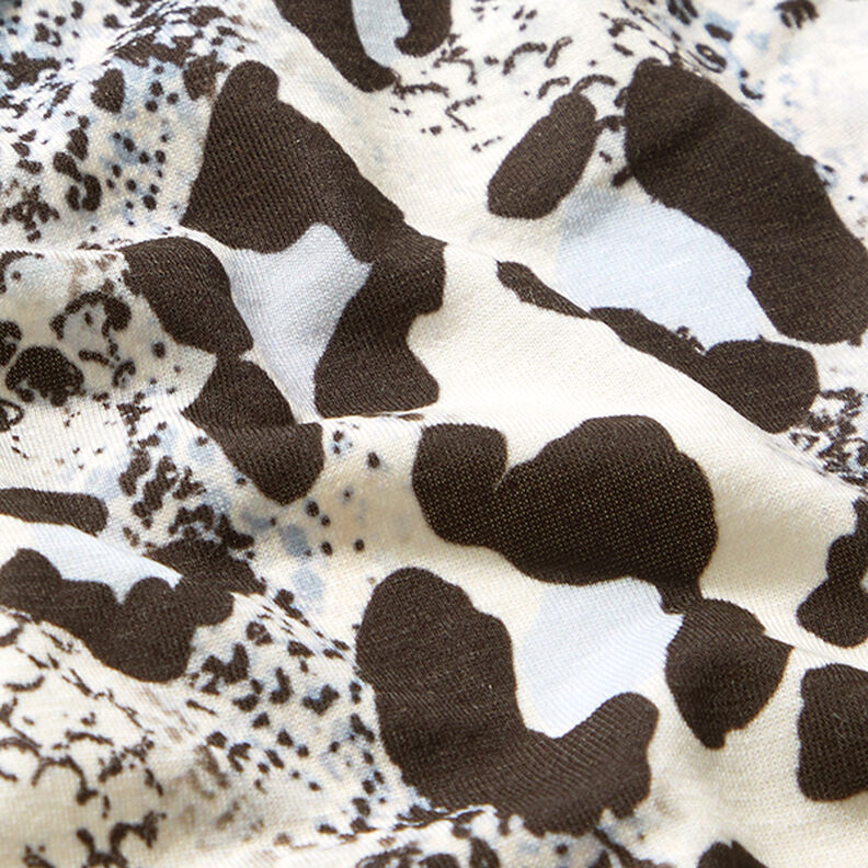 Polyesterjersey slangeprint – hvid/sort,  image number 2