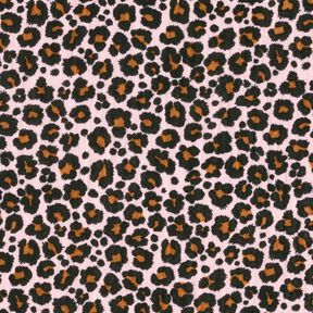 Musselin/Dobbelt-Crincle stof Leopardprint – rosé/sort, 