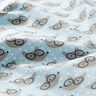 Bomuldsjersey Ræv med briller – babyblue,  thumbnail number 2