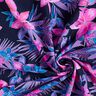 Badetøjsstof Tropiske blomster – marineblå/pink,  thumbnail number 3