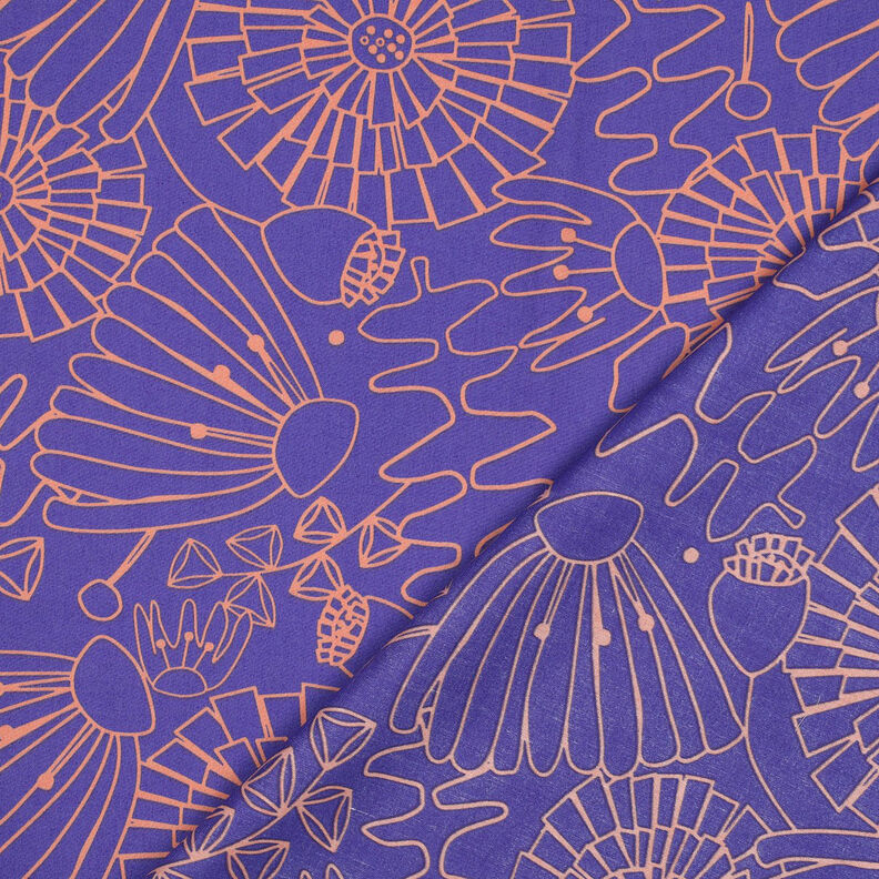 Bomuldspoplin Eden | Nerida Hansen – lilla/apricot,  image number 4