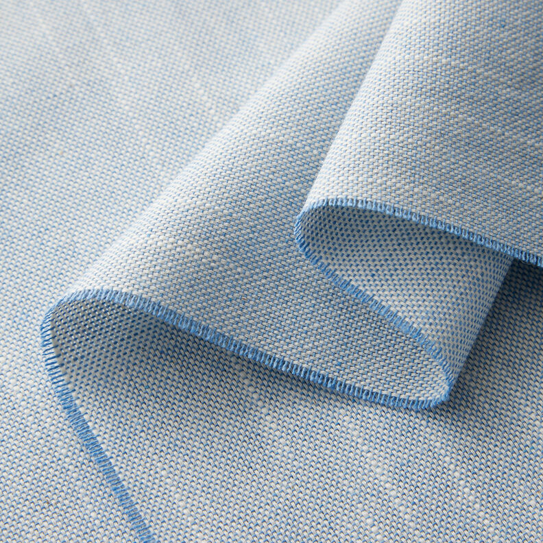 Dekorationsstof Halvpanama let struktur – lyseblå/lysebeige,  image number 3