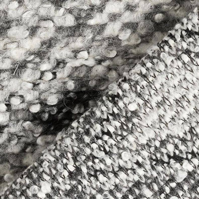 Strik-bouclé uldblanding store romber – grå,  image number 4