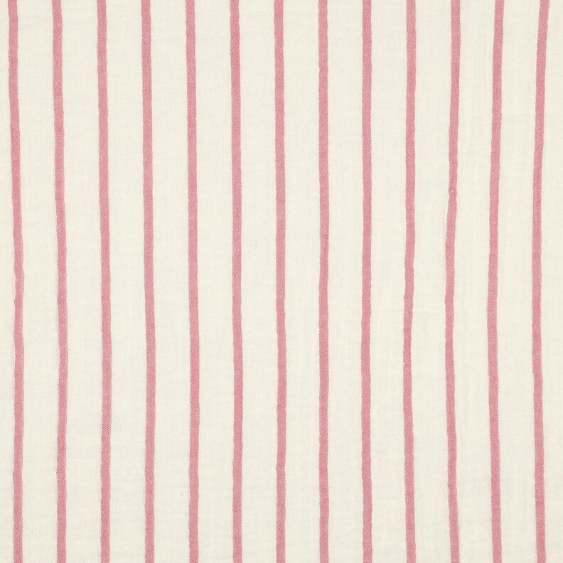 Musselin/Dobbelt-Crincle stof garnfarvede striber  | Poppy Fabrics – pastelviolet/uldhvid,  image number 1