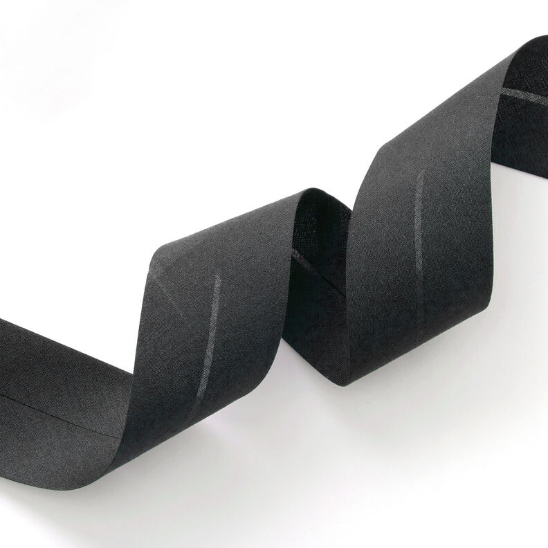 Skråbånd Polycotton [50 mm] – sort,  image number 1