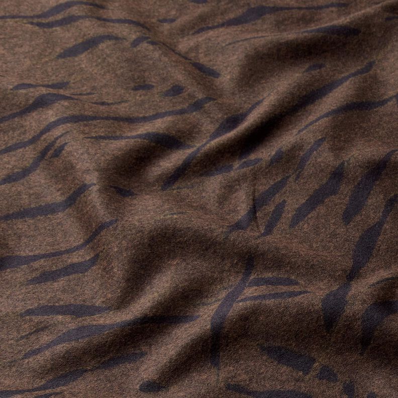 Romanit jersey ru abstrakte striber – sortbrun,  image number 2