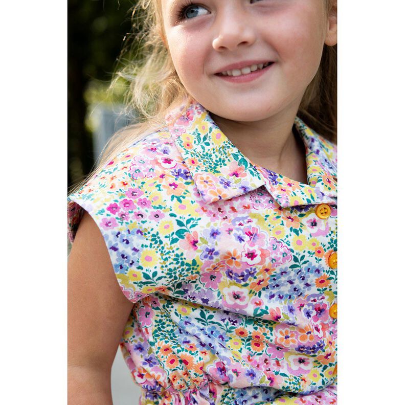 Bomuldsjersey blomsterhav Digitaltryk | Poppy Fabrics – elfenben/farverig,  image number 5