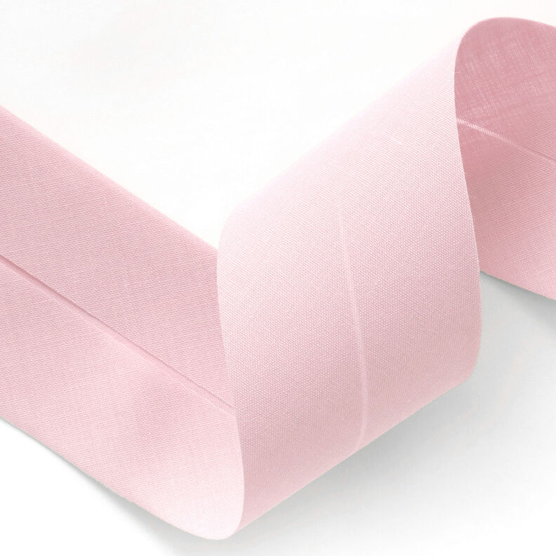 Skråbånd Polycotton [50 mm] – lys rosa,  image number 2